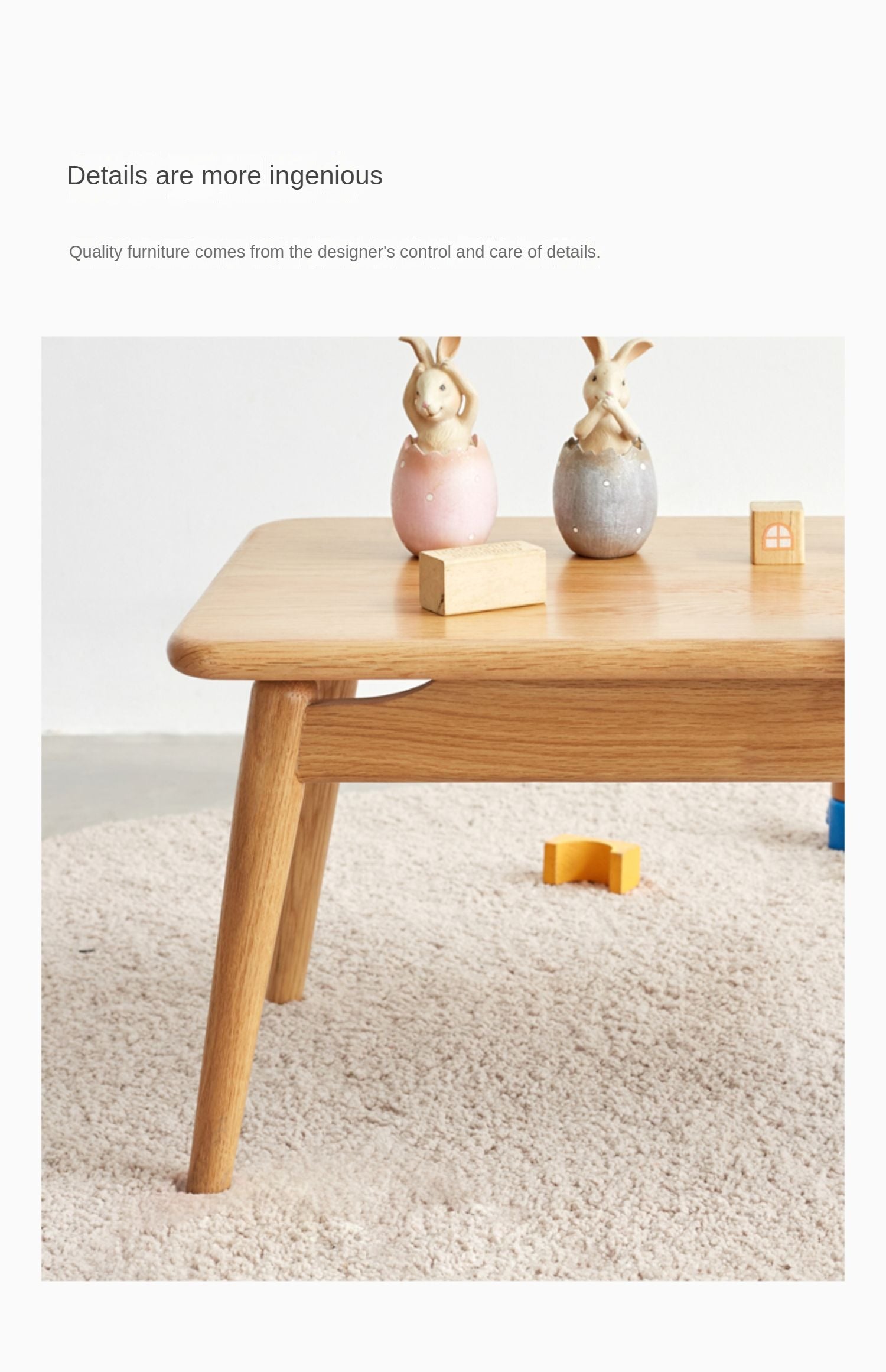Oak Solid Wood Bay Window Table, Small Table on Bed