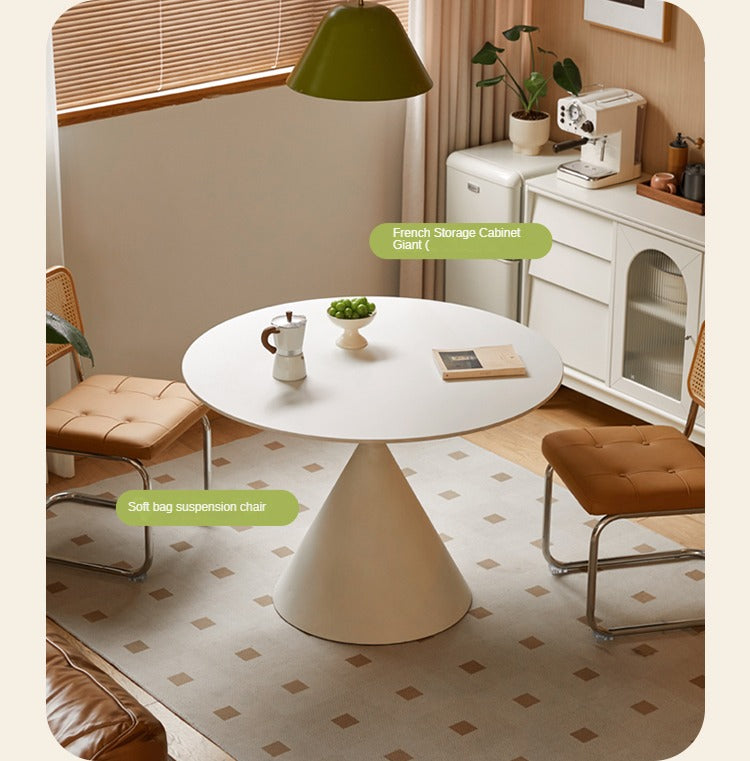 Rock Cream Style Round Table.