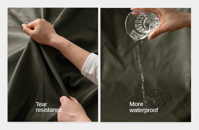 Leather First Layer Cowhide Straight Sofa.