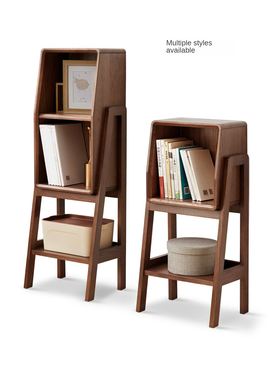 Oak Solid Wood Rack Nordic Side Cabinet.