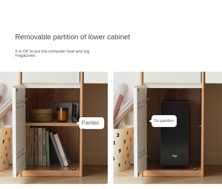 Beech Solid Wood Kids Desk Combination