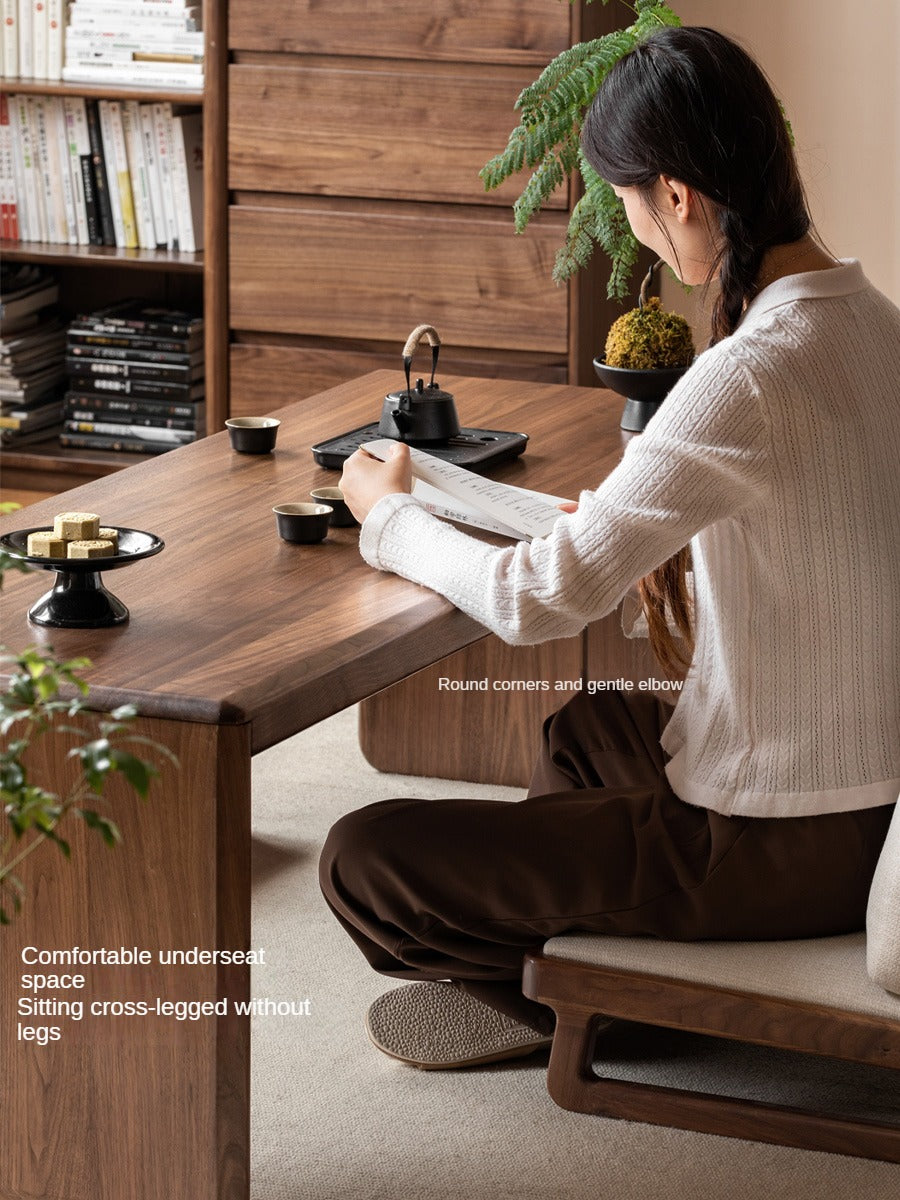 Black Walnut Solid Wood Modern Tea Table.