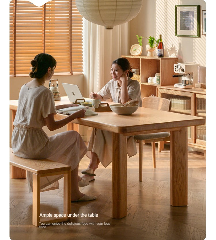 Oak Solid Wood Large Log Style Dining Table