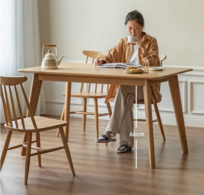 Oak, Ash Solid Wood Dining Table