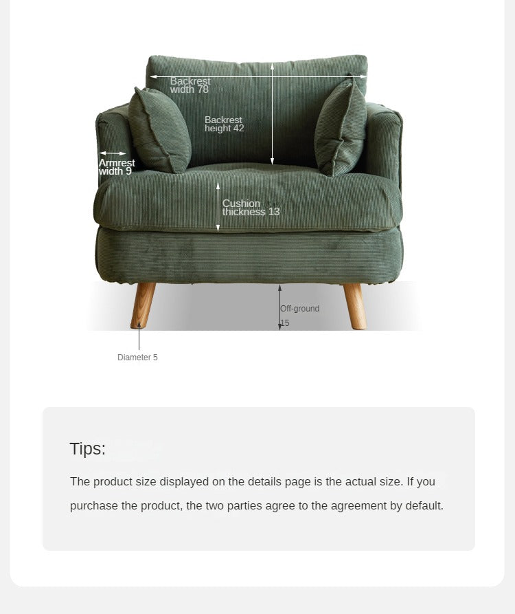 Retro Cozy Fabric Armchair)
