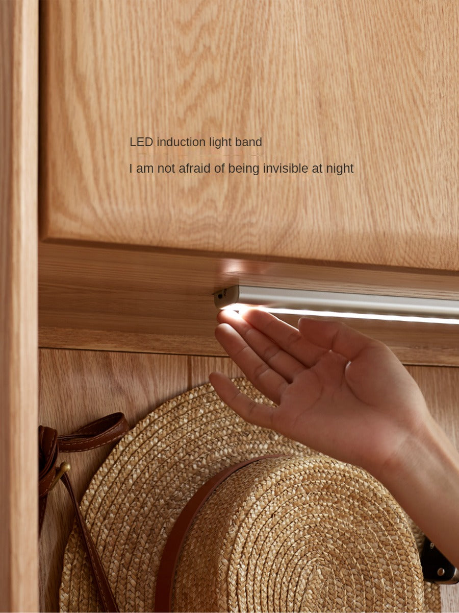 Oak Solid Wood Entrance Hall Cabinet Shoe Cabinet Integrated