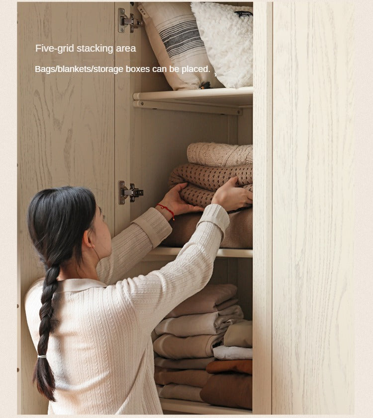 Oak Solid Wood American Style Wardrobe.
