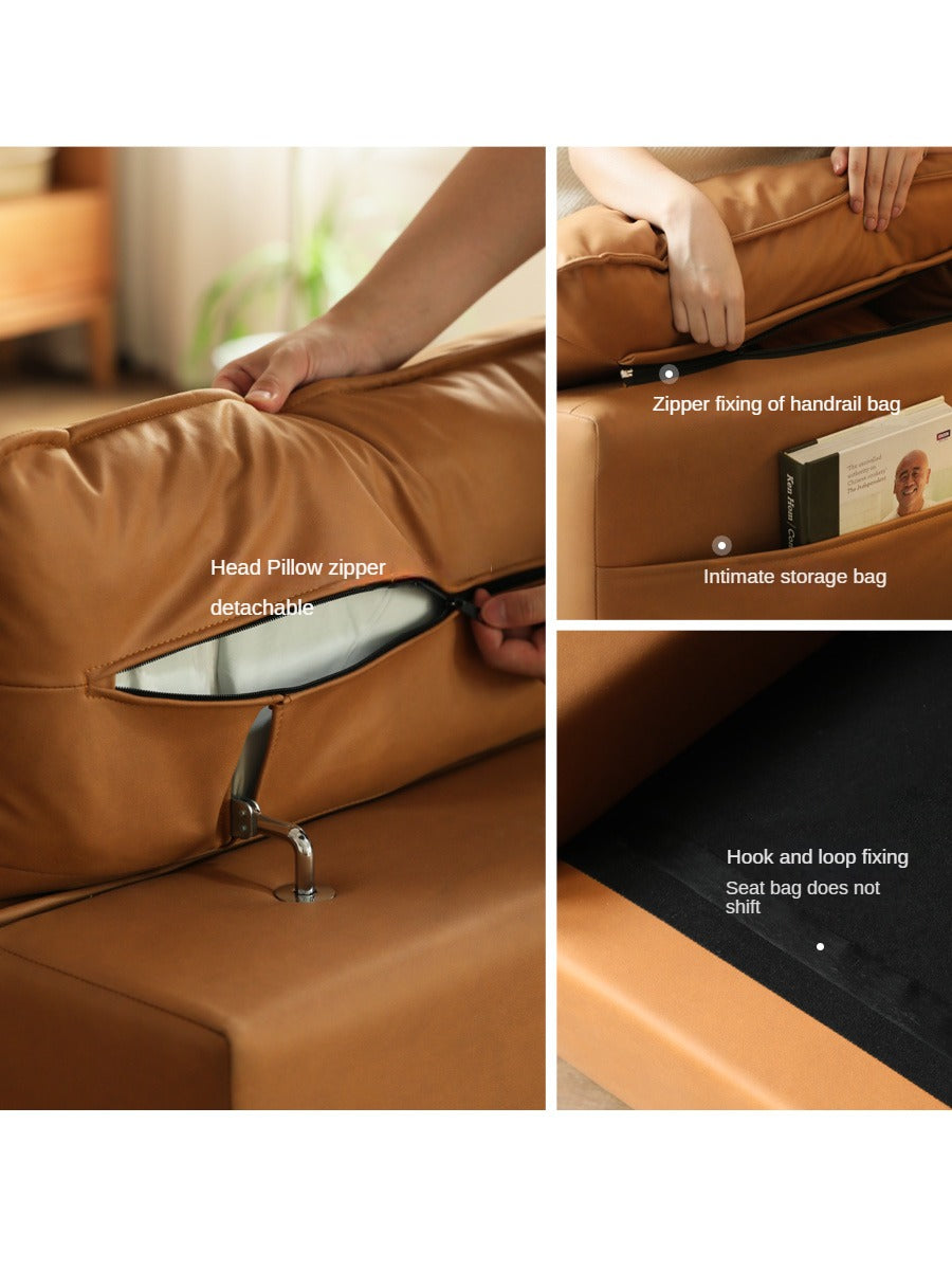 Technology Fabric Sofa with Adjustable Headrest.