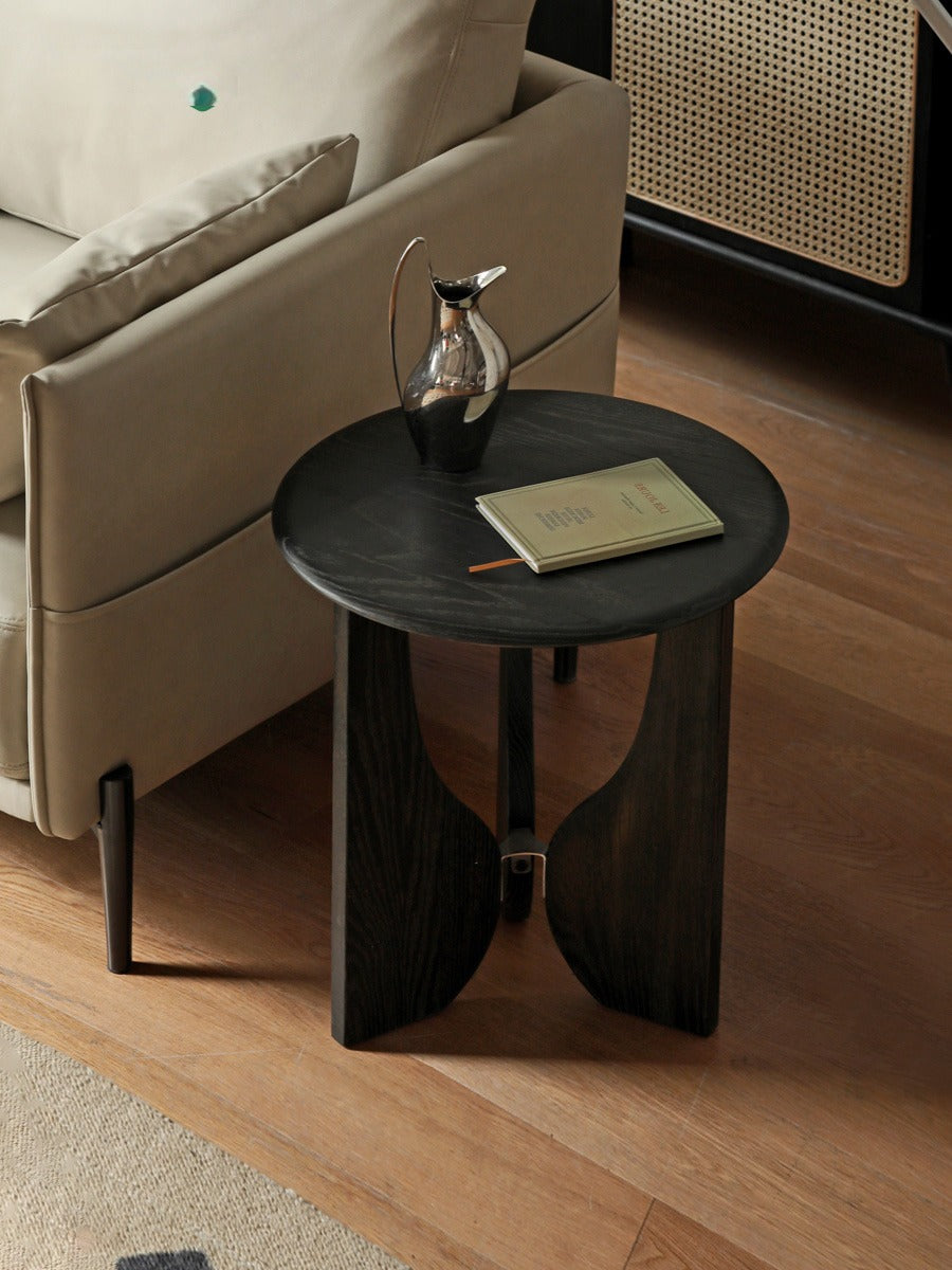 Oak Solid Wood Curved Leg Side Table