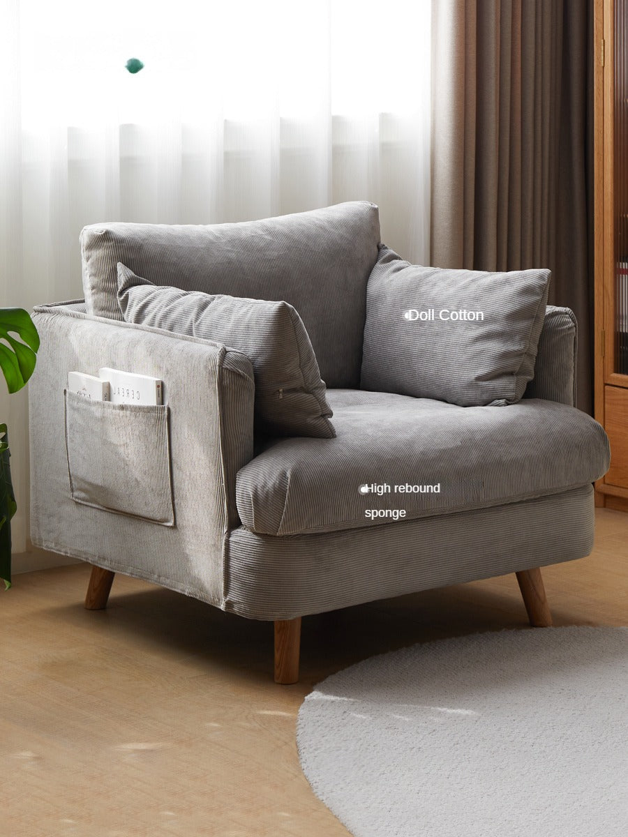 Retro Cozy Fabric Armchair)