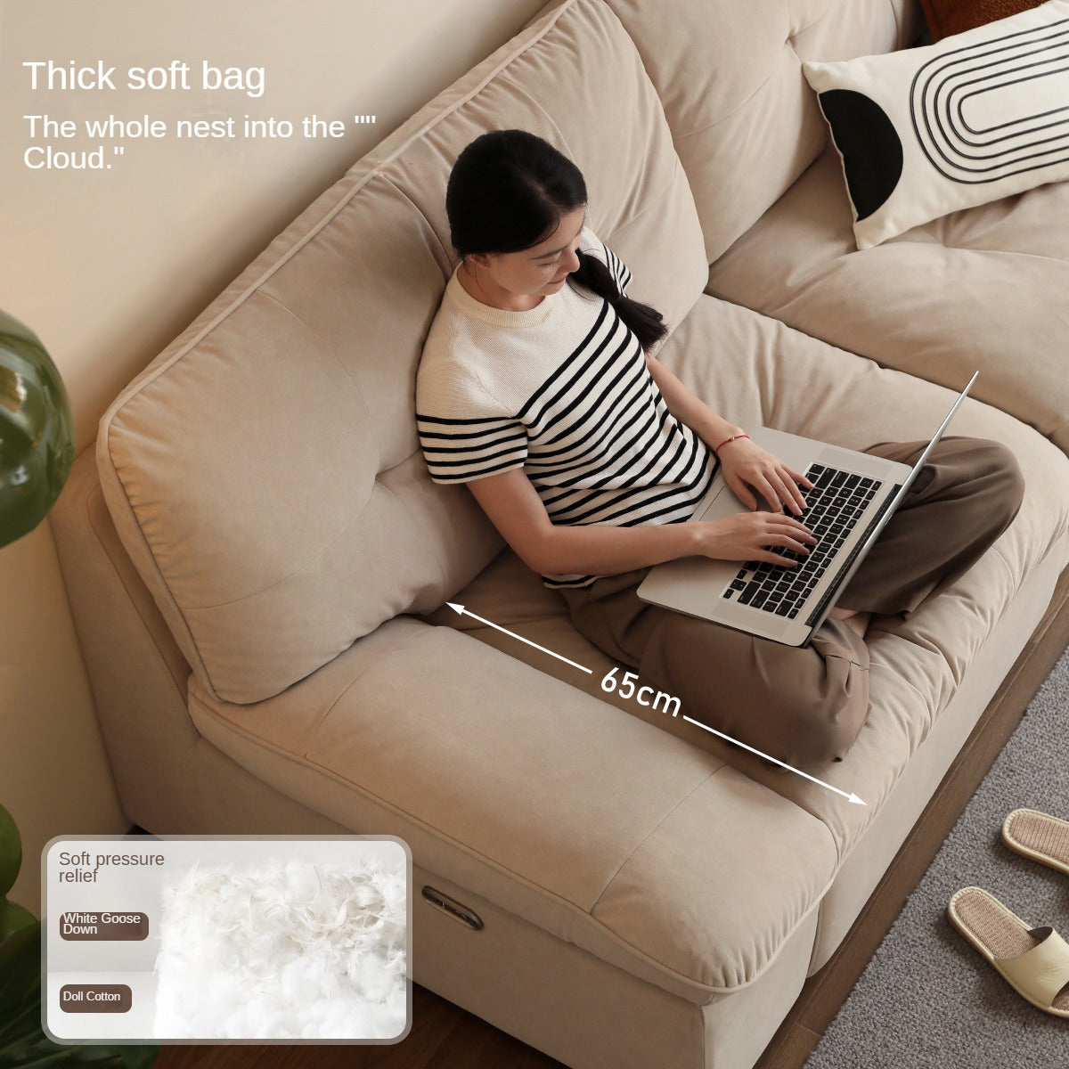Fabric Sofa Cat Claw Cloth Electric Sofa.