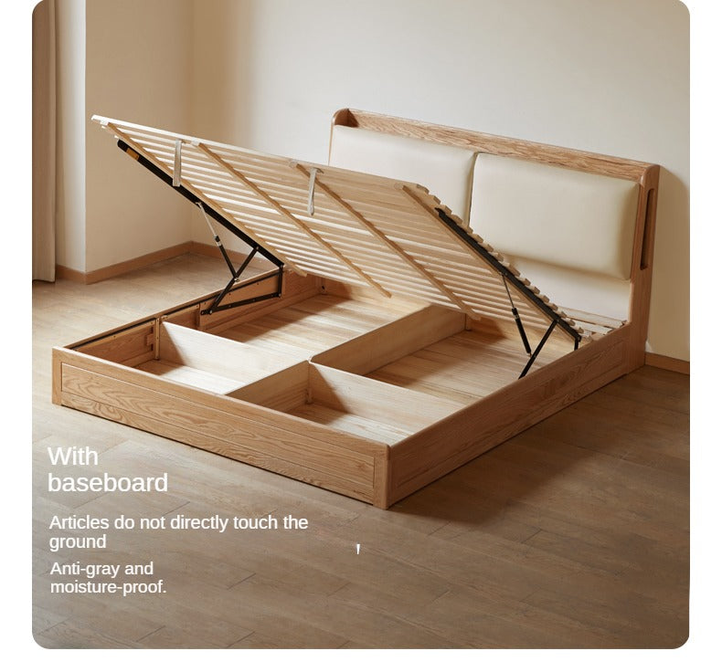 Oak Solid Wood Box Bed Storage Technology Cloth