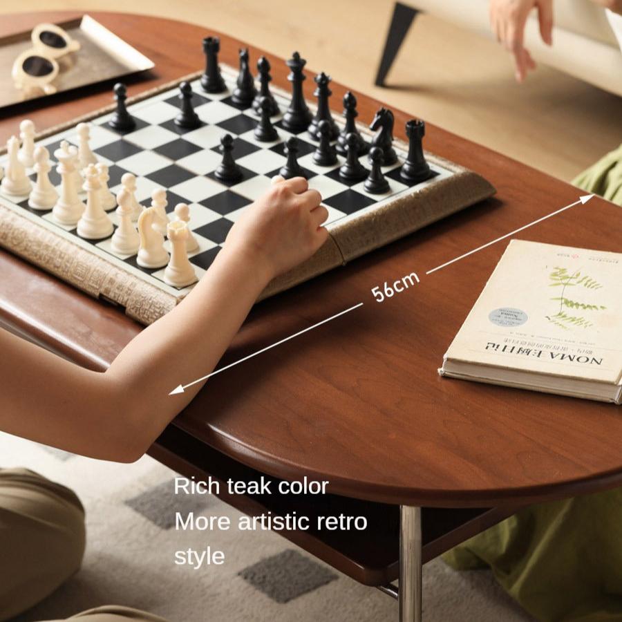 Poplar Solid Wood French Retro Small Storage Coffee Table