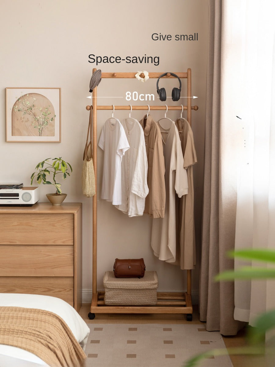 Oak, Birch, Solid Rubberwood Movable Hanger
