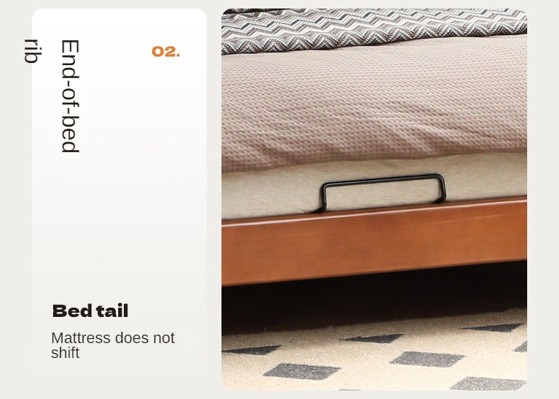 Poplar solid wood retro edge bed