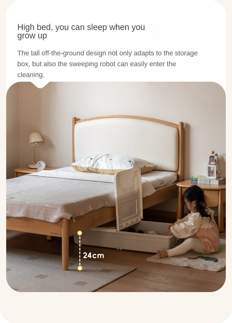 Beech solid wood Children's Soft Bed<