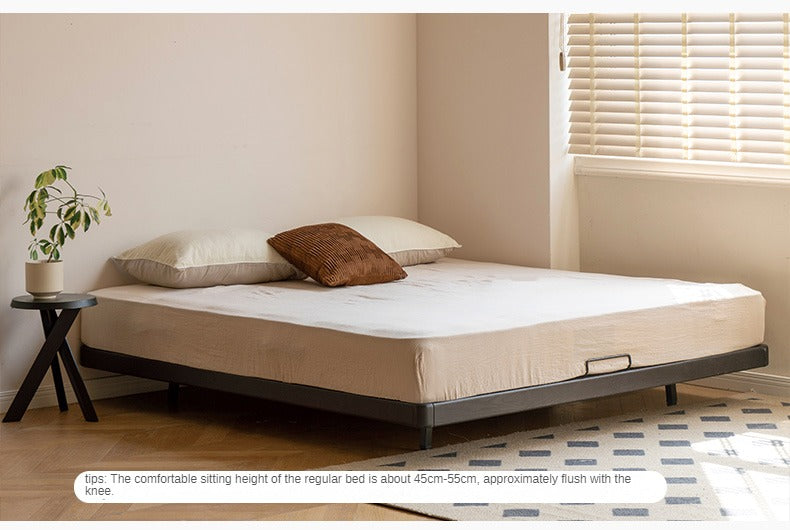 Oak Solid Wood Bed Simple platform bed, headboard-free bed