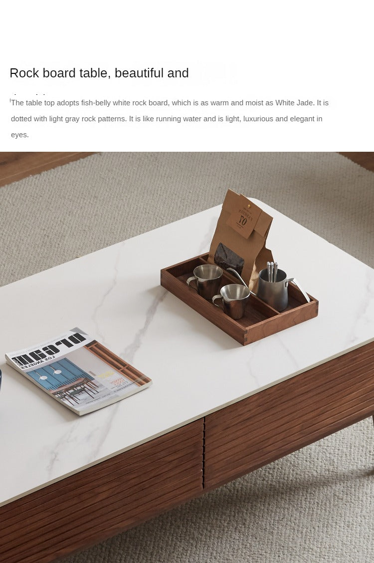Black Walnut with Slate Top Coffee Table