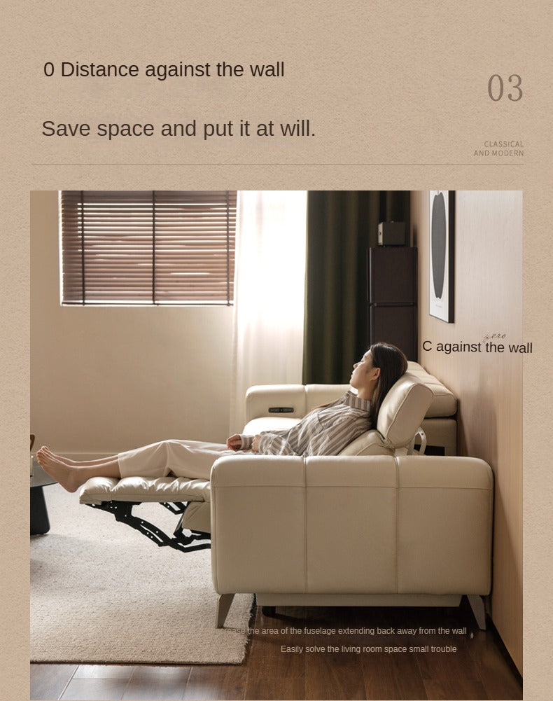 Electric Leather Zero Wall Function Sofa.