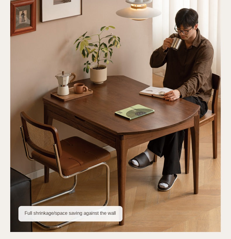 Oak Solid Wood Modern Folding Round Dining Table