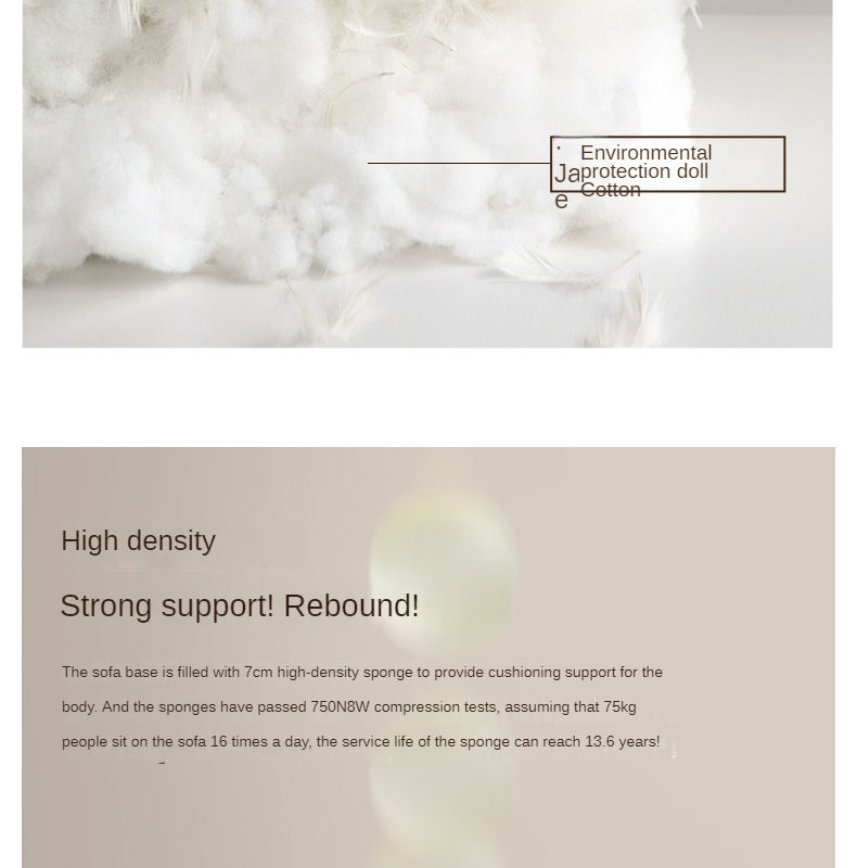 Black Walnut, Ash, Solid Sandalwood Wood Leather Top Layer Yellow Cowhide Sofa.