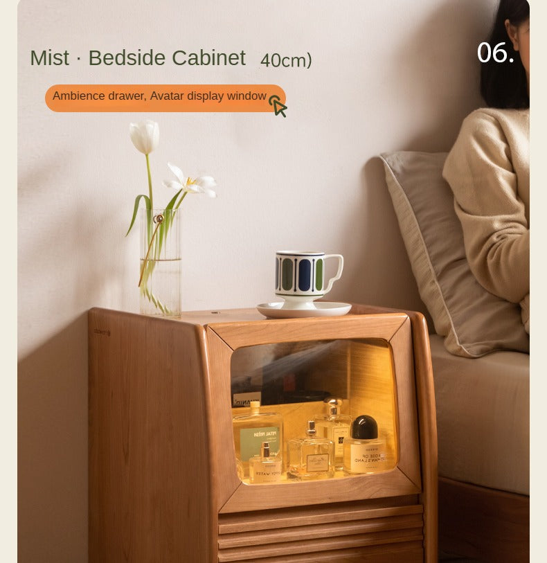 Cherry Solid Wood Nightstands bedside tables