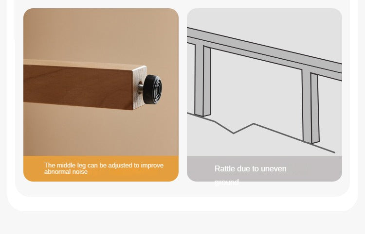 European Beech Solid Wood Soft Back Fabric Bed