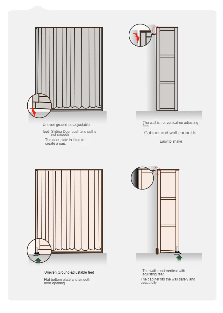 Solid RubberWood, Oak Solid Wood Wardrobe Thin Cloth Curtain.