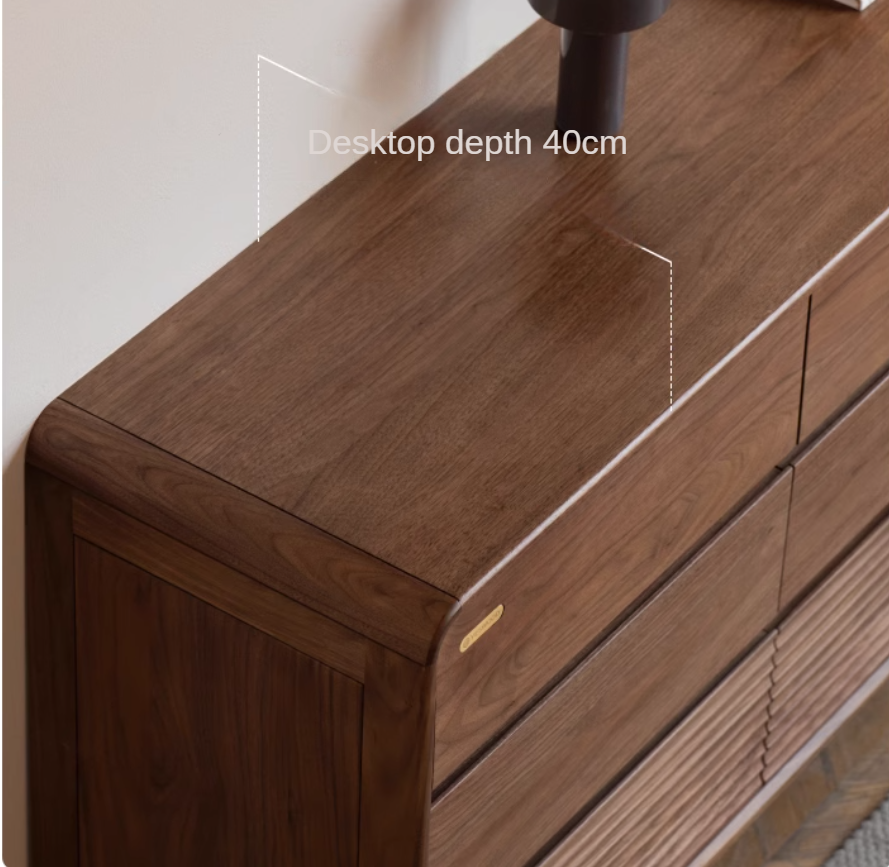 Black Walnut, Catalpa Solid Wood Drawer Storage Cabinet