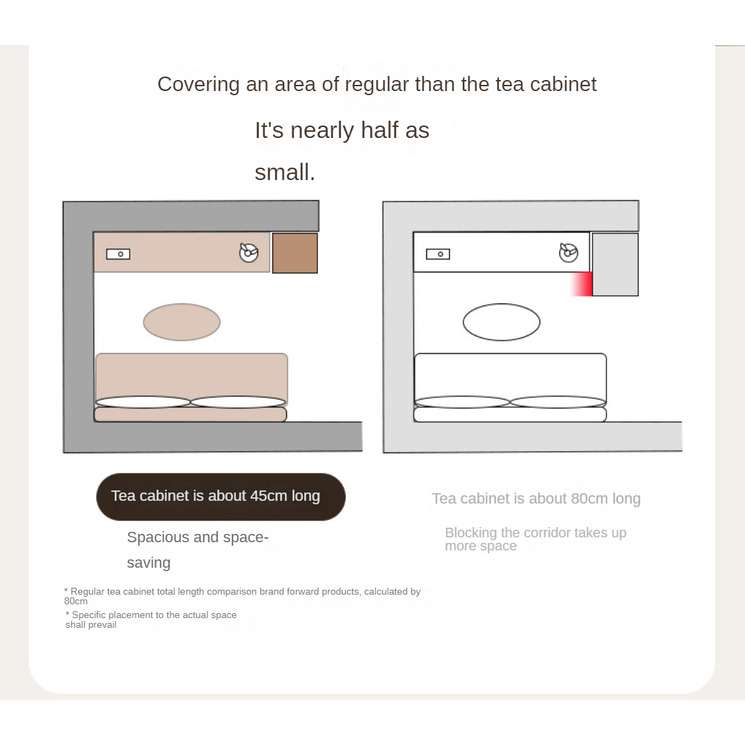 Oak, Black Walnut Solid Wood Tea Cabinet Kettle Integrated Side Cabinet