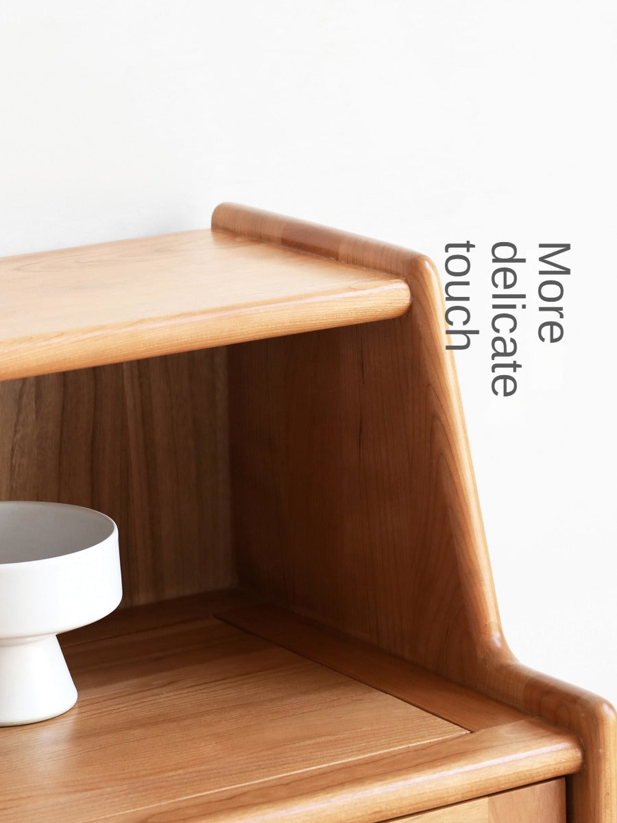 Cherry Solid Wood Entrance Shoe Cabinet