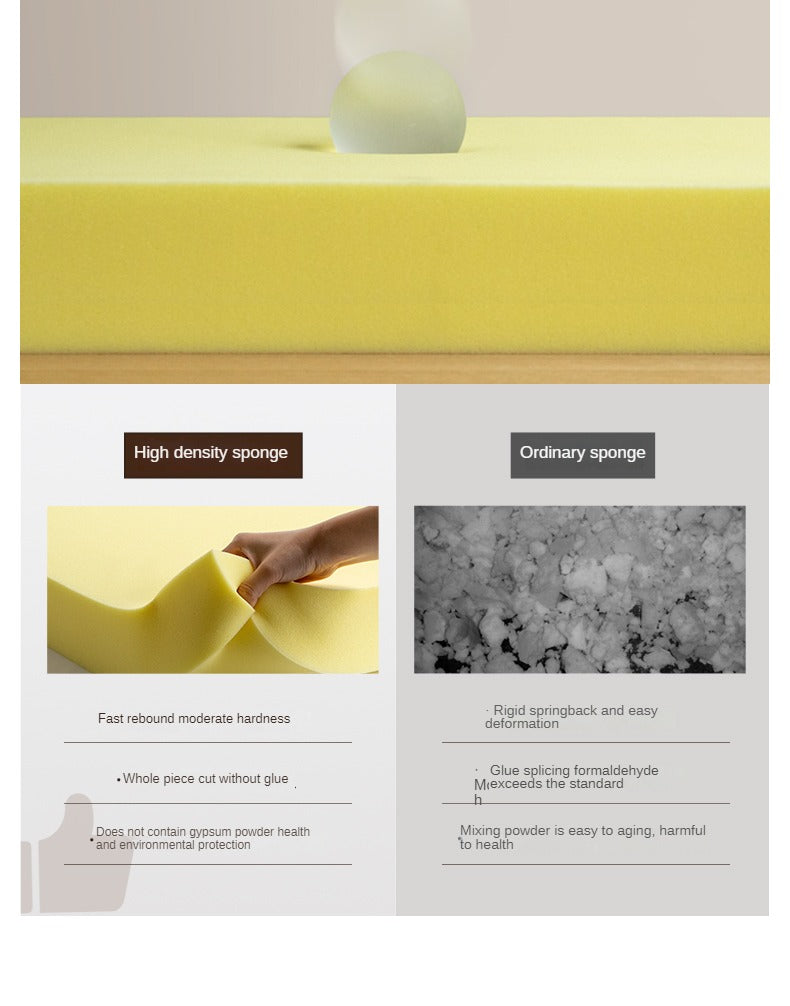 Black Walnut, Ash, Solid Sandalwood Wood Sofa with Genuine Top-Grain Yellow Cowhide Leather,fabrics