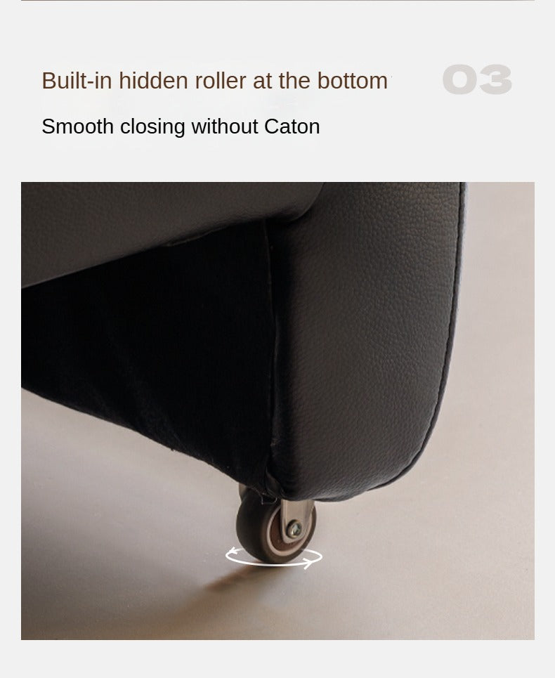 Genuine leather Sofa Bed Italian Light Luxury.