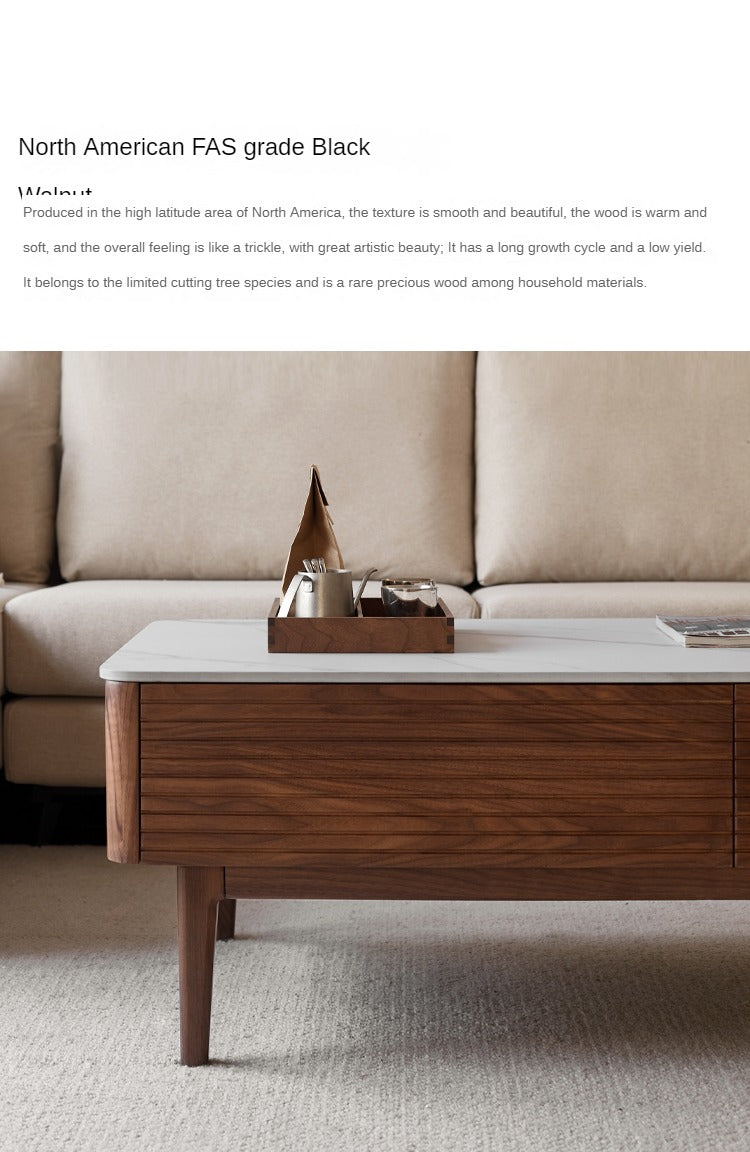 Black Walnut with Slate Top Coffee Table