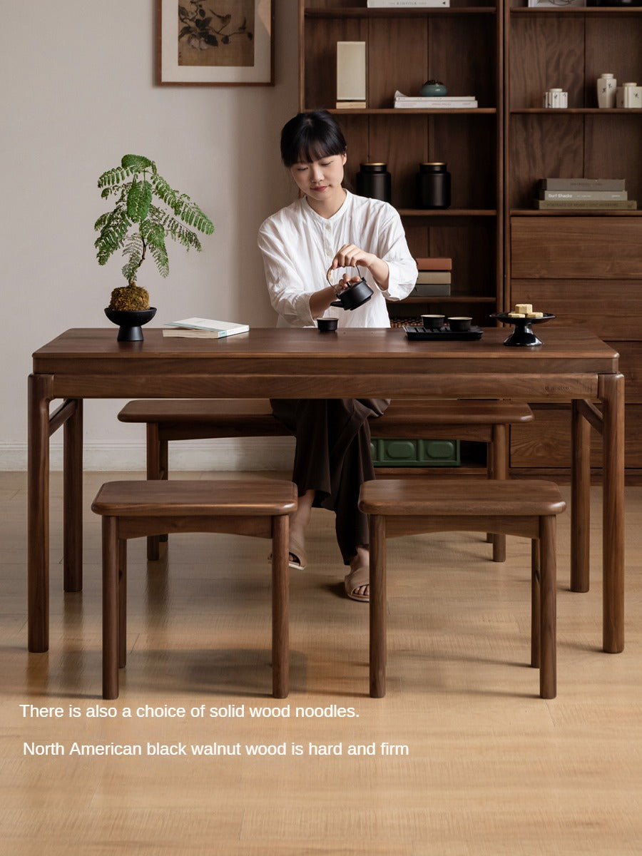 Black Walnut, Oak Solid Wood bench, Tea Stool