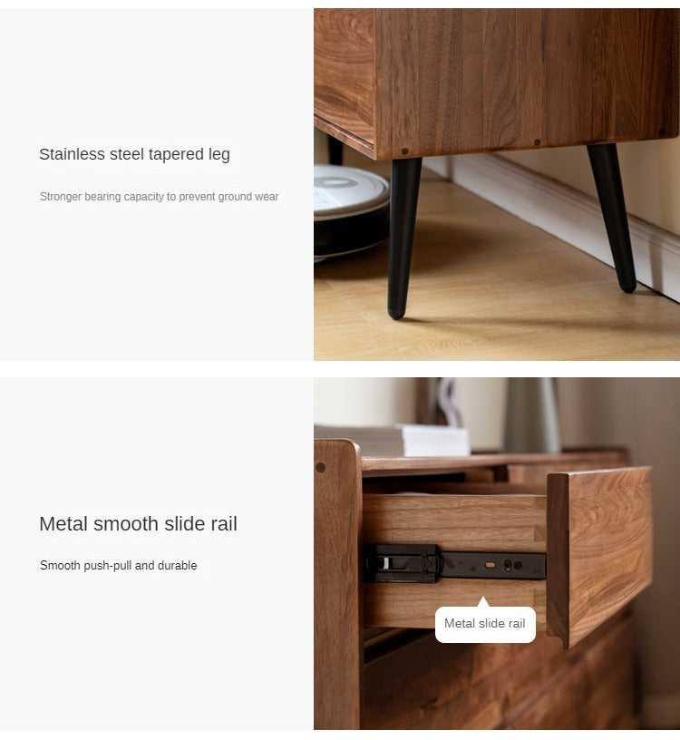 Black Walnut Solid Wood Cabinet Storage