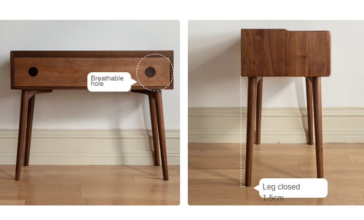 Black Walnut, Ash Solid Wood Dressing Table.