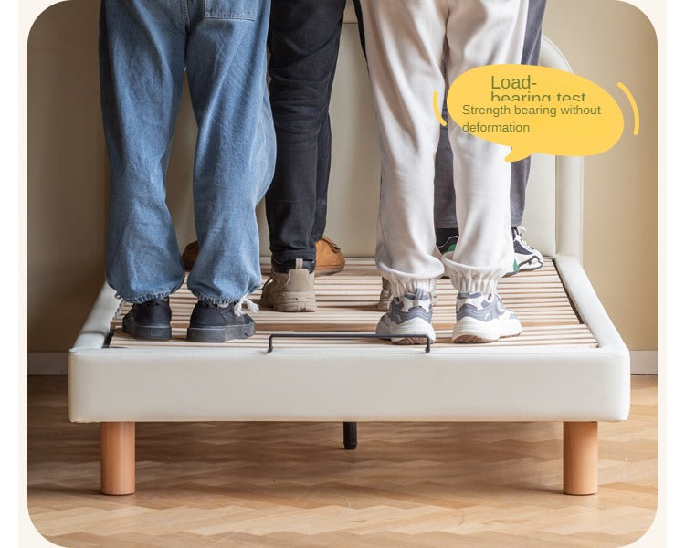 Cream style Organic Leather kid's Bed<