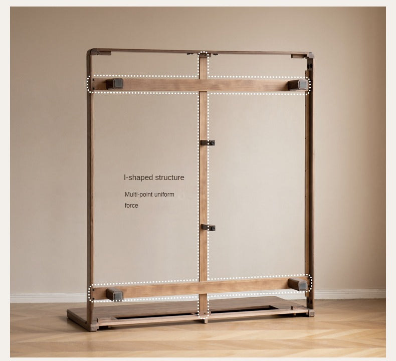 Black Walnut, Oak, Catalpa Solid Wood Floating Bed with Modern Minimalist Design