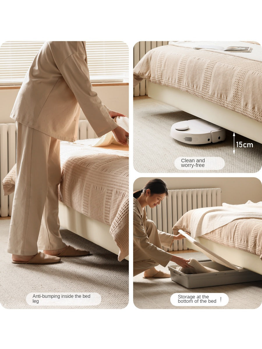 Suspended Organic Leather Bed, Genuine Leather Bed