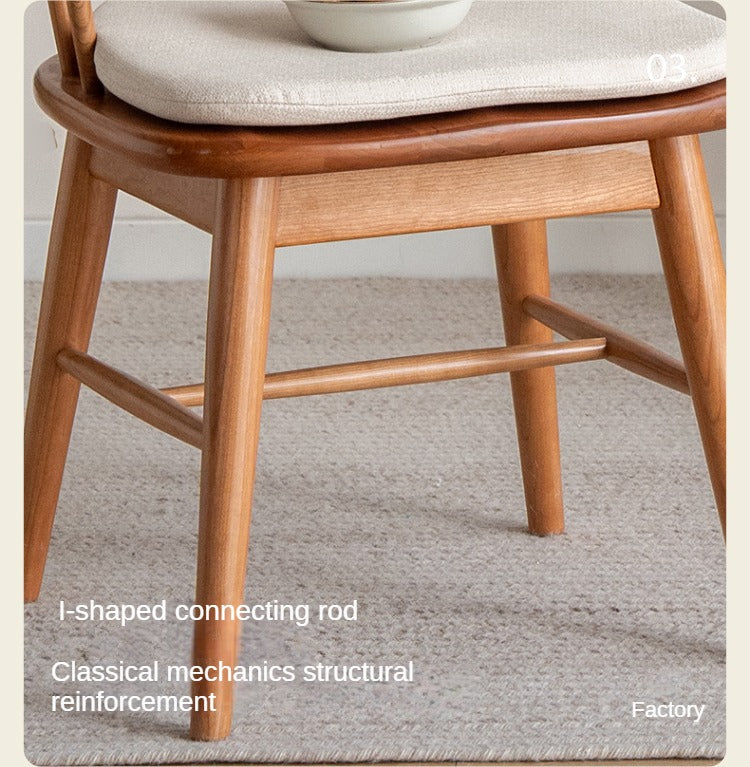 Black Walnut, Oak, Cherry Color Solid Wood Rotating Chair