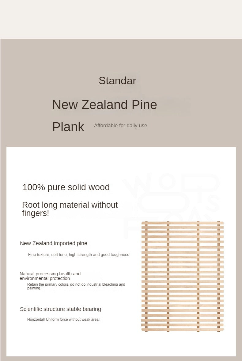 Teak, Black Walnut Solid Wood Bed Leather Soft Bed with Socket