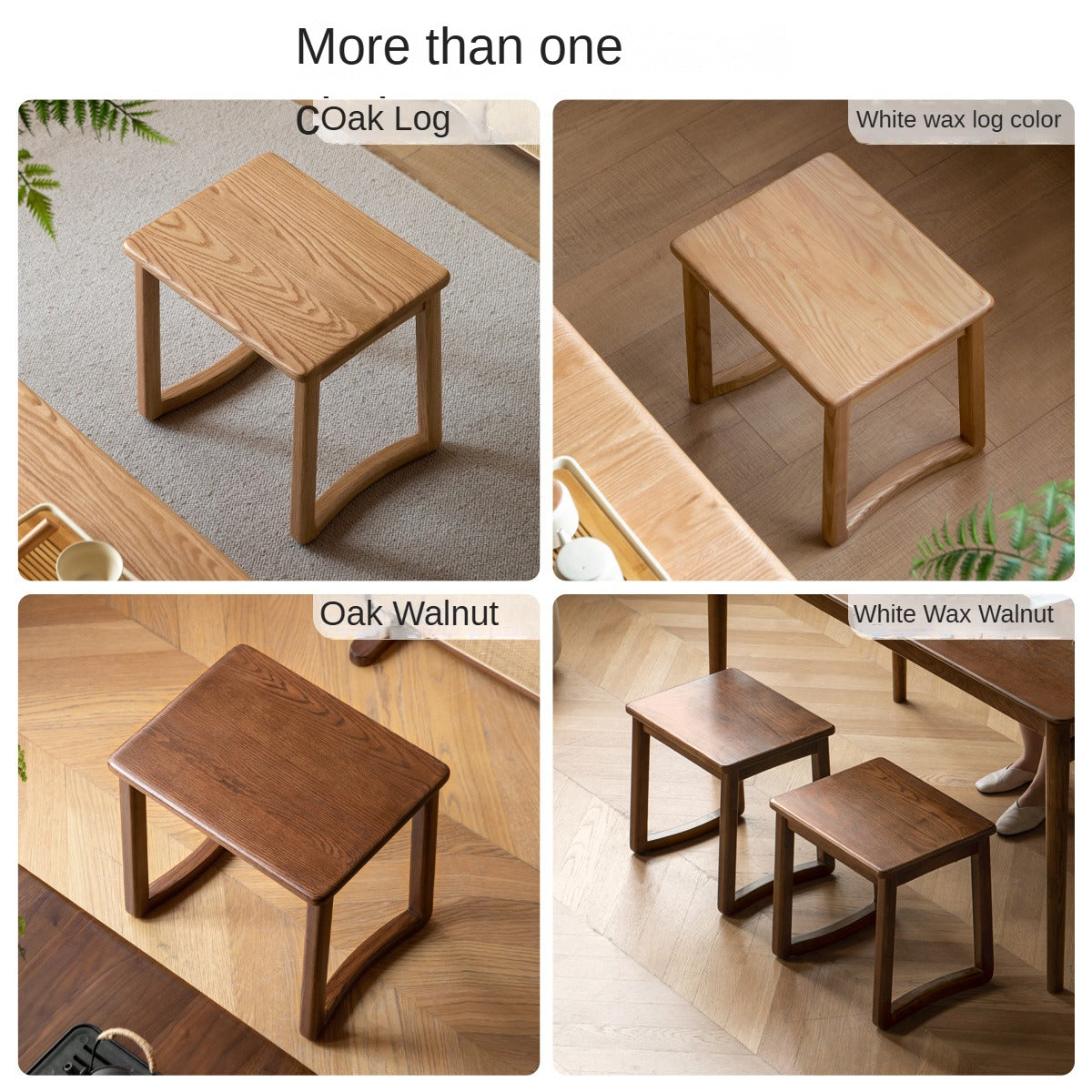 Ash, Oak Solid Wood Tea Stool