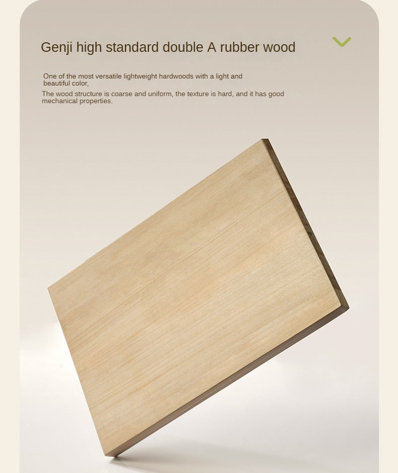 Rubber Solid Wood Suspended Box Platform Bed, Headboard-Free Bed.