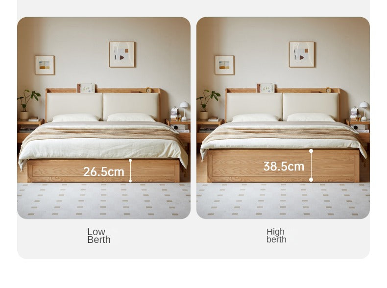 Oak Solid Wood Box Bed Storage Technology Cloth
