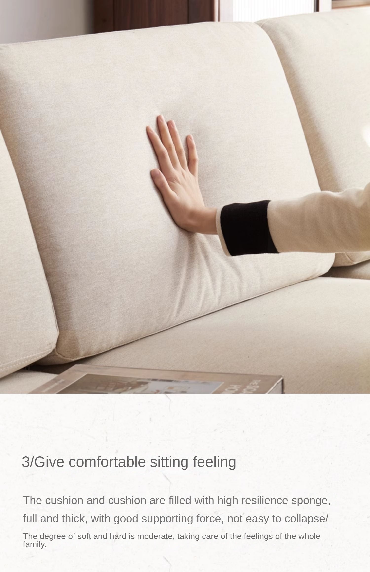 Ash Solid Wood Sofa Single Armchair-