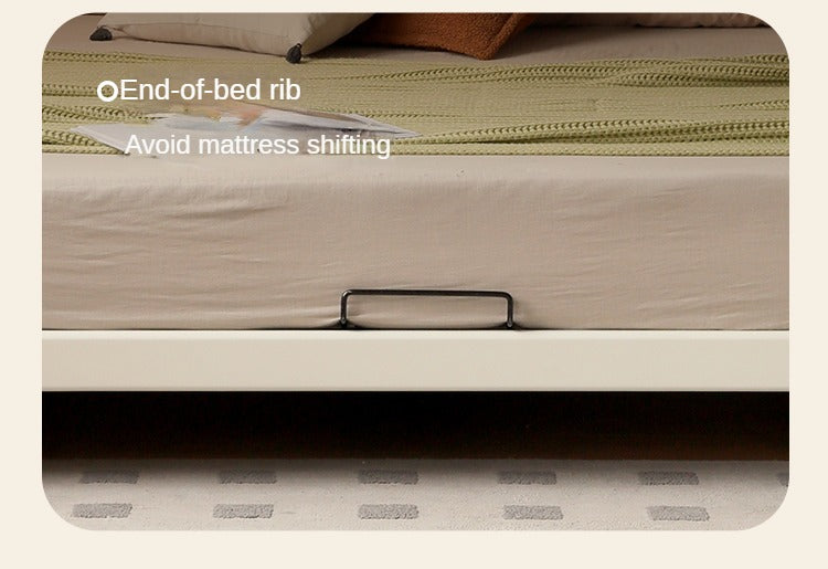 Poplar solid wood platform bed, headboard-free bed