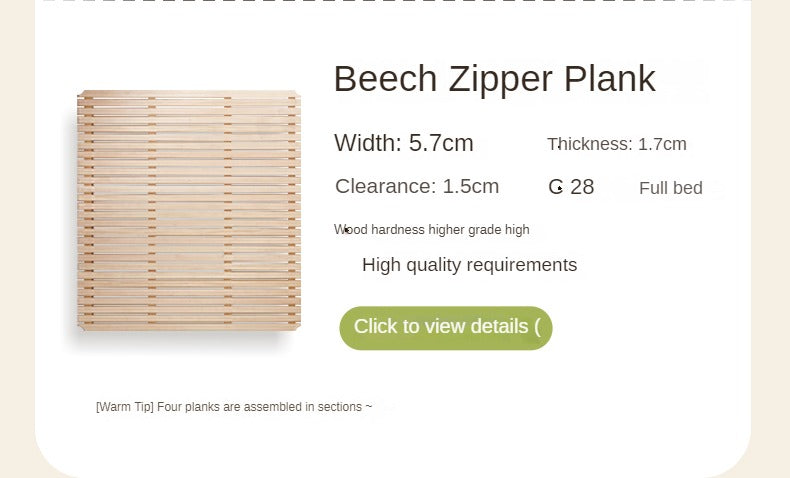 Rubber Wood  Solid Wood Soft Bed Cream Style