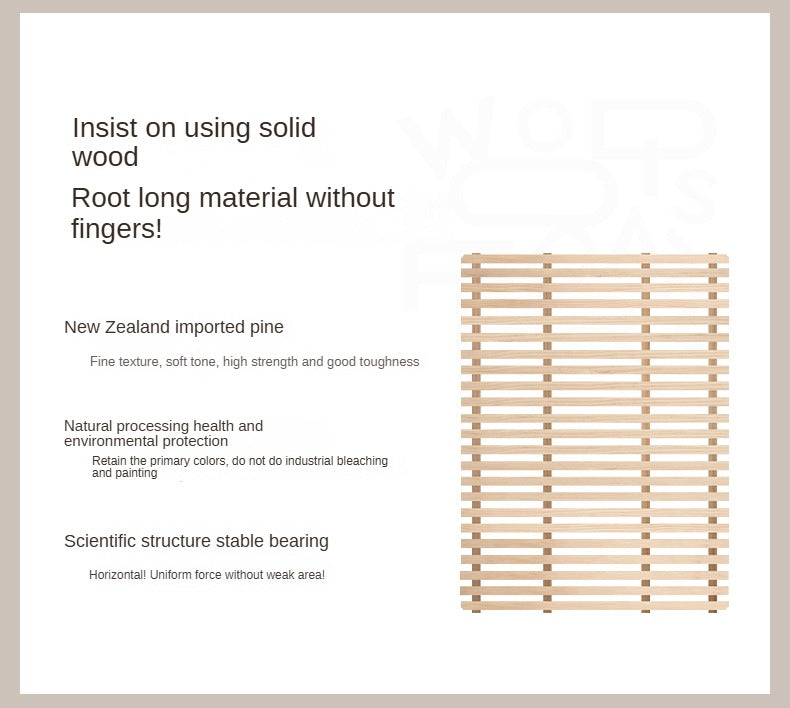 Black Walnut, Oak, Catalpa Solid Wood Floating Bed with Modern Minimalist Design