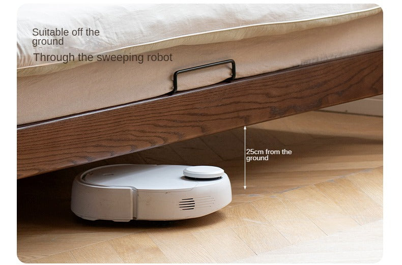 Oak,Rubber Wood Solid Wood Bed Technology Fabric